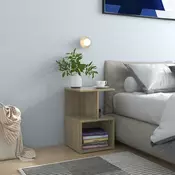 Vidaxl vidaXL Nočna omarica, hrast sonoma, 35x35x55 cm, material na osnovi lesa