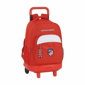 Školski Ruksak s Kotačima Compact Atlético Madrid M918 Crvena Bijela (33 x 45 x 22 cm)