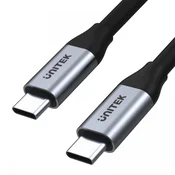Unitek Kabel USB-C - USB-C PD, 10Gbps, 4K 60Hz, 1m