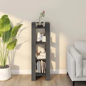 Ormaric za knjige / sobna pregrada sivi 41x35x125 cm borovina