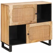 Kreveta s pohranom Smeda 80 x 33 x 75 cm Cvrsto drvo manga