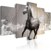 Slika - Fancy gallop - 5 pieces 100x50
