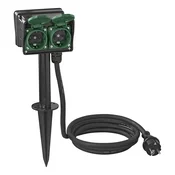 Northix Vrtna vtičnica Schuko 4-kraka 2M 3x2,5 mm2