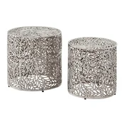 SET STOLICA srebrne boje metal