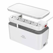 LDNIO Napajalnik z organizatorjem, 5x AC, 3x USB, LDNIO SN5309, EU/US, 2500W (bela)