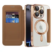 Etui SmartMag Book z Magsafe tehnologijo in RFID denarnico za iPhone 16 Pro Max - brown