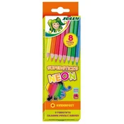 Lesene barvice Jolly kinderfest neon mix 8 kosov v kartonski škatli