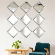 Wallity Set ogledala SETAYNA_035, Srebrni