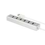 Unitek 7 x USB 3.0 aluminijasti hub z napajalnikom; y-3090