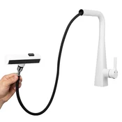 OEM Izvlečna kuhinjska pipa, sodoben dizajn, 304 nerjaveče jeklo, nastavljiva temperatura -BELA -G3/8, (5000140050)