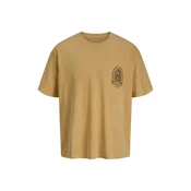 JACK & JONES Majica Manson svetlo rjava/črna