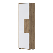 JELA Vitrina STELA-V1 - kolekcija Stela - Tobacco hrast/Kristalno Bela HG Lak - 63x197x36 cm
