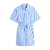 Tommy Jeans Dolga srajca nebeško modra/bela