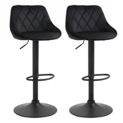 HOMCOM HOMCOM barski stol poliester, jeklo 48D x 46Š x 83 104V cm Črn, (5000242640)