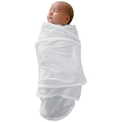 Marama za novorođenče The Miracle Blanket™ Red Castle Leaf White bijelo-siva s listovima od 0 do 3 mjeseca