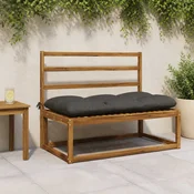 vidaXL Blazina za klop VIANEN 100% poliester Antracit 130 x 60 x 12 cm