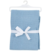 Pletena pamučna deka Baby Dan - Dusty Blue, 75 x 100 cm