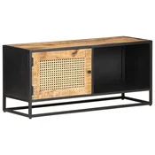 shumee vidaXL TV omarica 90x30x40 cm mangov les in naravni bambus