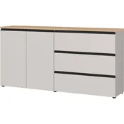 Sivo-bež/v svetli naravni barvi komoda 180x91x41 cm Cormano – Germania