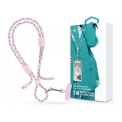 Devia ST124998 Cable Pro5 pleteni kabel 1,6 m 27 W PD Type-C - Lightning ružicasti kabel za podatke i punjenje + narukvica za vrat