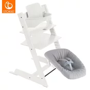 Stokke stol za hranjenje Tripp Trapp set 3v1 white/grey 685900- lezalka