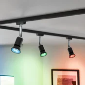 Paulmann LED GU10 4,8W 350lm Zigbee črna 3pcs - črna mat barva