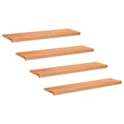 vidaXL Stopnice 4 kos 120 x 30 x 2 cm Lak Trda bukovina
