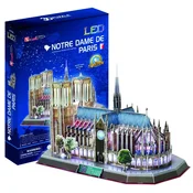 Sparkys 3D sestavljanka Notre Dame de Paris z LED-lučjo – 144 kosov
