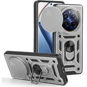 GS Oklepni ovitek za Realme 12 Pro 5G / 12 Pro+ 5G, CamShield Slide, srebrn