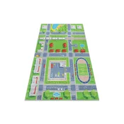 RugsX BAMBINO 2624 pralna preproga Mesto, ulice za otroke protizdrsna - zelena/siva 140x200 cm, (5000174985)