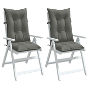 vidaXL Jastuci za stolice 2 kom tamnosivi 120x50x7 cm od tkanine