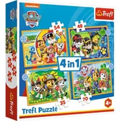 shumee Paw Patrol Holiday 4-in-1 Puzzle 4+, Trefl