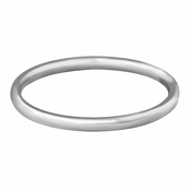 Troli Nežen minimalističen srebrn jekleni prstan (Obseg 54 mm)