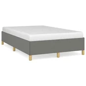 Vidaxl Posteljni okvir brez vzmetnice temno siva 120x190 cm blago