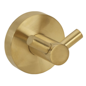 X-ROUND GOLD dvojni kavelj, zlata mat barva - Zlata mat barva - 55x55x50 mm - Sapho - X-ROUND - 24 - Medeninasti - Dvojni kavelj - Krožni - PVD premaz - 55 - 55 - 50 - 14
