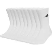 Nogavice adidas  Essentials Cushioned Crew Sock 10 Pack White  KXL