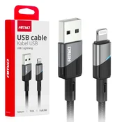 slomart Polnilni kabel USB-A na Lightning 3A, 100cm AMiO