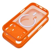 Popolnoma mat Mag ovitek za iPhone 17 Pro/18 Pro združljiv z MagSafe, oranžen