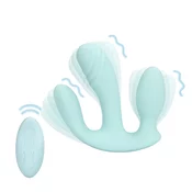 Gardj Europe Tekoči silikonski vibrator »Three-In-One« – Breezy Blue