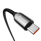 Baseus kabel usb-c to usb-c qc pd 100w 200 cm display black