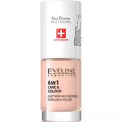 Eveline Cosmetics Nail Therapy Care & Colour balzam za nohte 6 v 1 odtenek Nude 5 ml