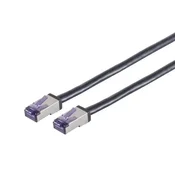 shumee Lanview HIGH-FLEX Cat6a S/FTP črne barve 50 cm, fleksibilen omrežni kabel, PVC, AWG26/7 CU, LVN-CAT6A-FLEX-50CM