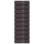 vidaXL Mila brisače 10 kos FROGN antracit 30x30 cm 100% bombaž