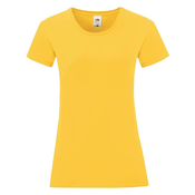 Iconic Yellow Womens T-shirt in combed cotton Fruit of the Loom