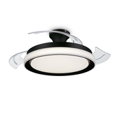 Philips-LED Plafonska lampa sa ventilatorom LED/35W/230V 5500/4000/2700K+daljinski upravljac crna
