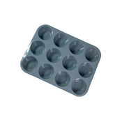 INF Silikonski model za torte - okrogel pekač za mafine za 12 skodelic Grey, (21539050)