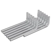 Vidaxl Šesterokotna ključa 12 szt. srebrna 32 x 86 mm Jeklo