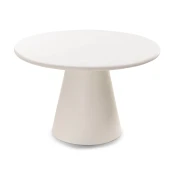 Miza Burleson 317 Ecru bela, 76cm, MDF plošča, Vlaknasti cement