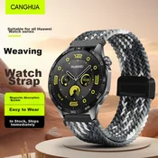 CangHua Zamenska narukvica za pametni sat za Huawei Watch 5/Watch 4 Pro, Crna