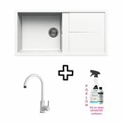 Sudoper SHR Unico 480 + slavina C01 Bianco